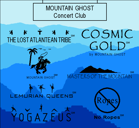 Mountain Ghost Concert Club - The Lost Atlantean Tribe - Cosmic Gold by Mountain Ghost - Mountain Ghost - Masters of the Mountain - Lemurian Queens - YOGAZEUS - No Ropes